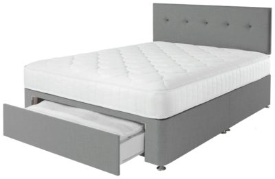 Airspring - Dalham Memory 1 Drawer Grey - Divan - Double